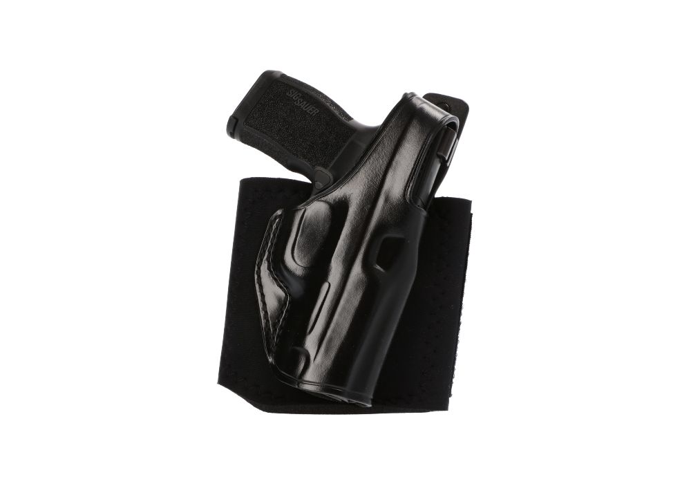 Black Sig P238 Galco Ankle Glove Ankle Holster Right Hand 