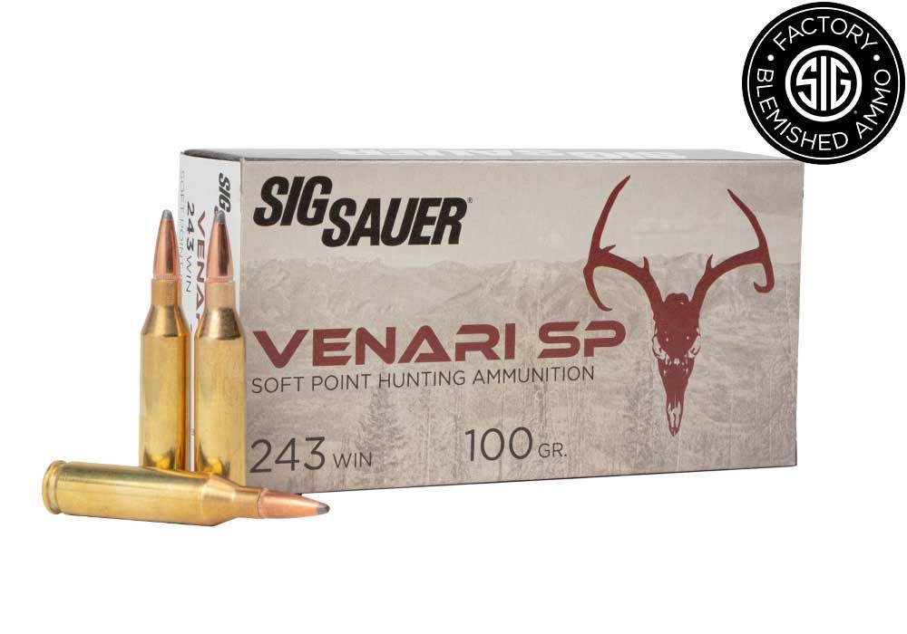 Sig Sauer Venari .243 Winchester Ammo 100gr Soft Point 20 Rounds