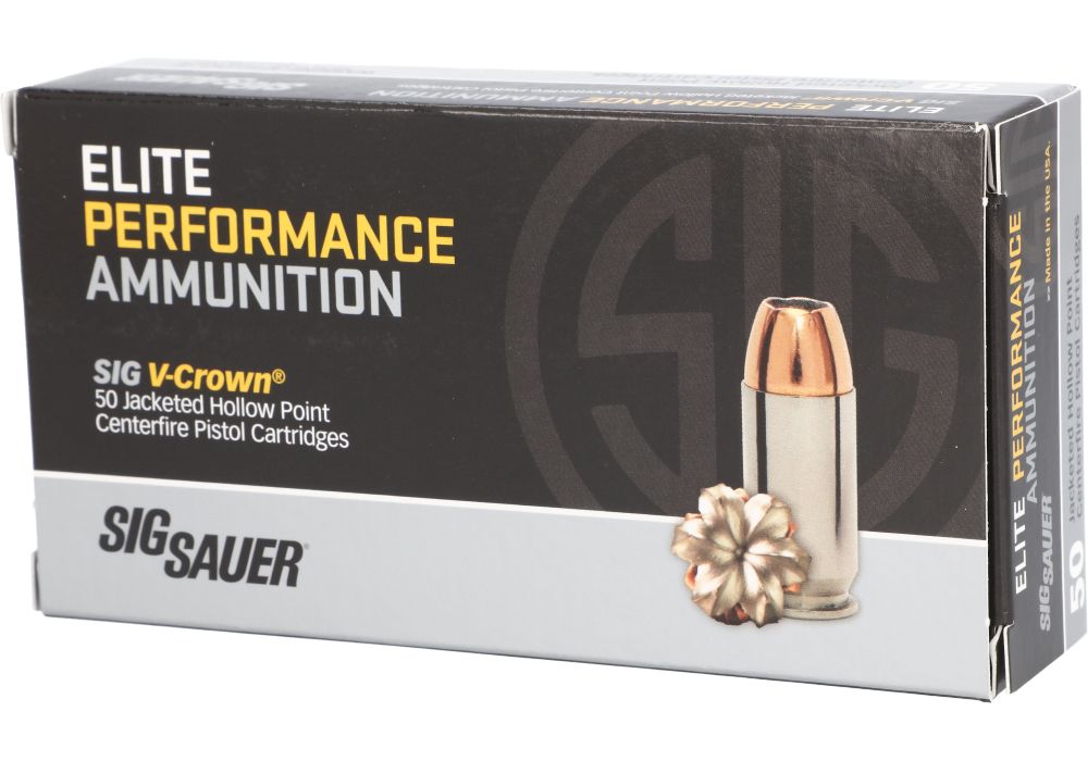 40S&W 180gr Elite V-Crown JHP ammunition box/50 | SIG SAUER 40S&W 180gr Elite V-Crown JHP ammunition box/50 | SIG SAUER