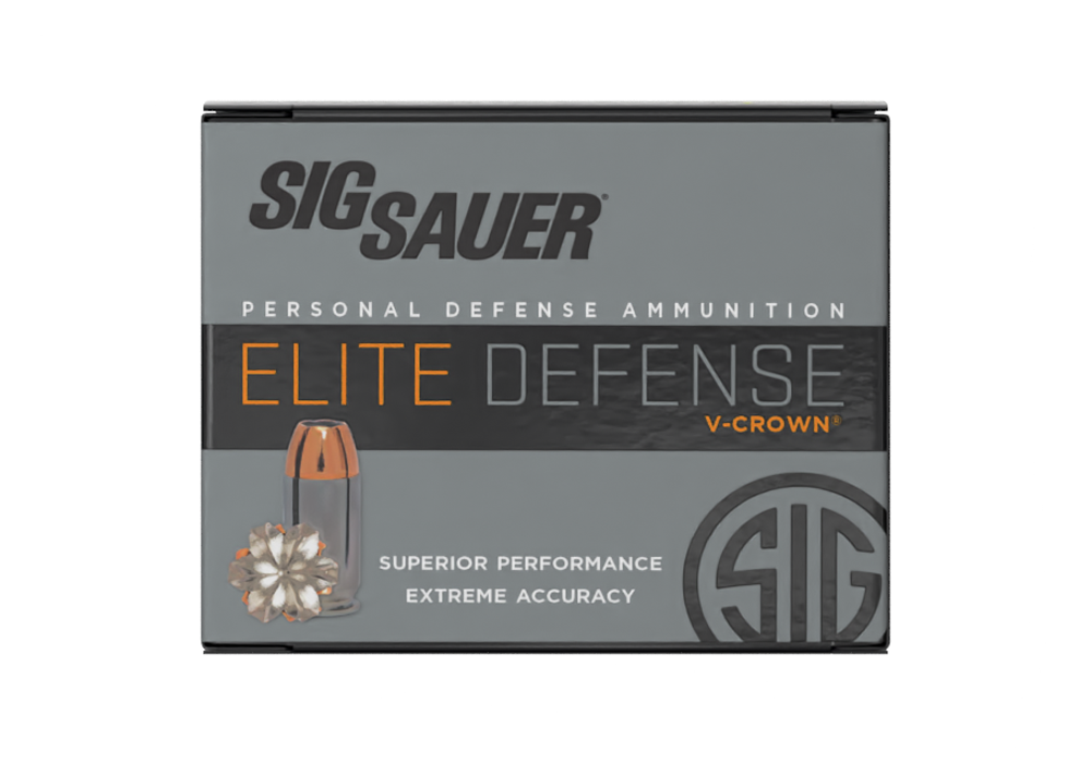 45auto 185gr Elite V-Crown JHP ammunition box/20 | SIG SAUER