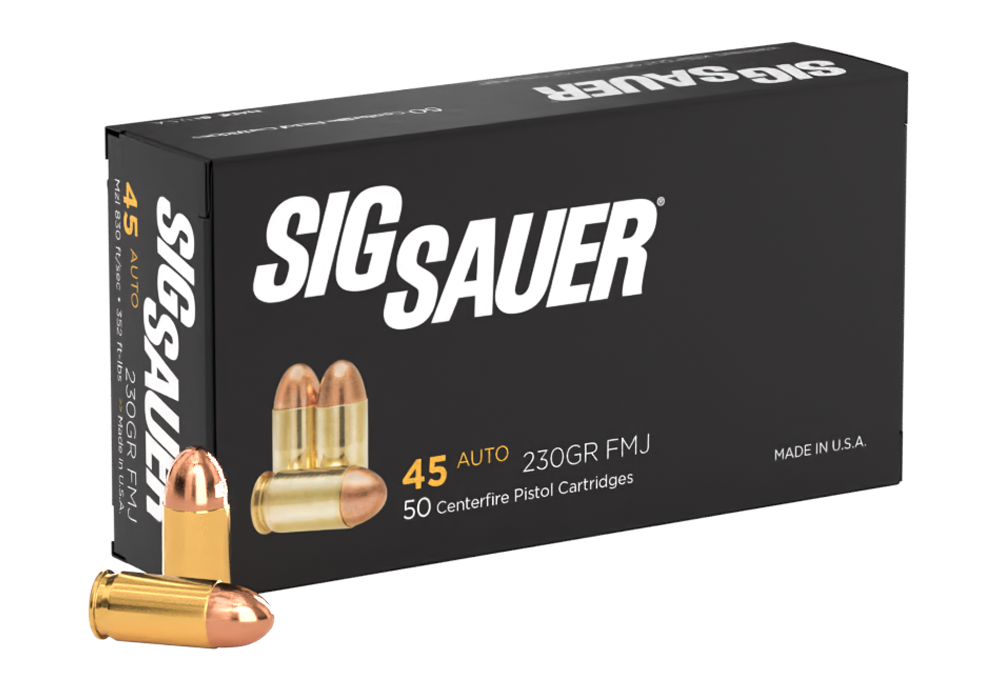 45auto, 230gr, Elite Ball, Fmj - box of 50 | SIG SAUER