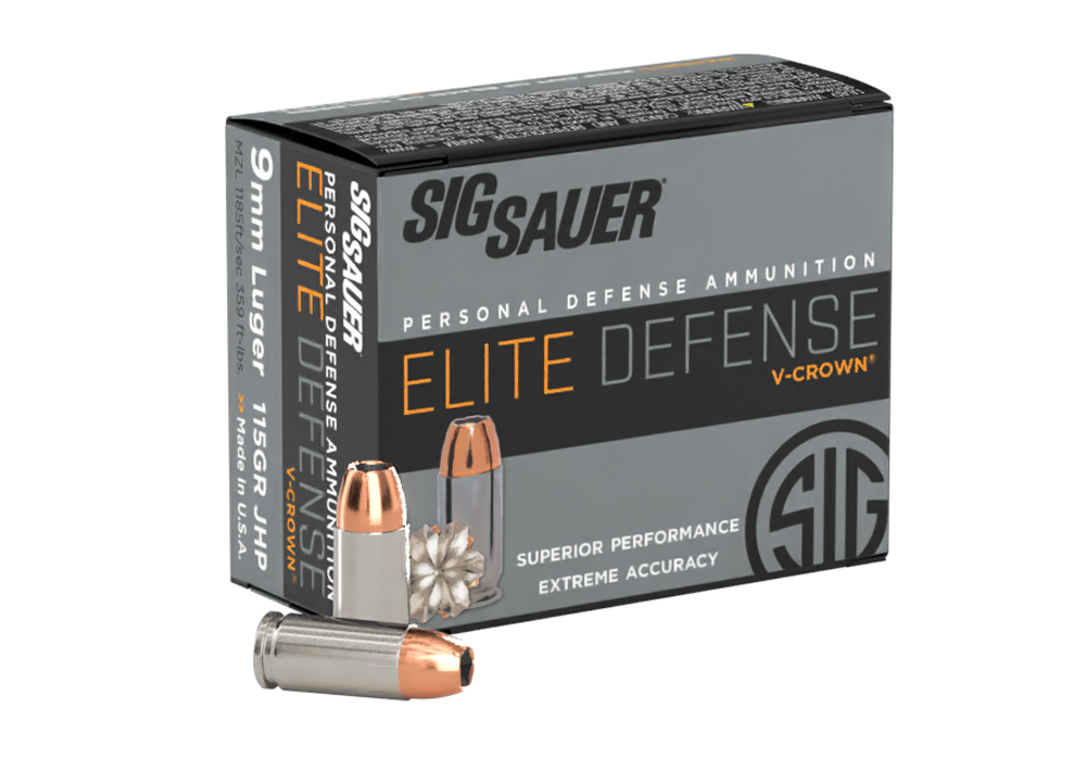 9MM, 115GR, Elite V-Crown, JHP