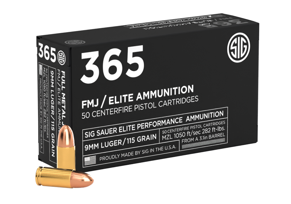 9MM, 115GR, Elite Ball, 365 FMJ