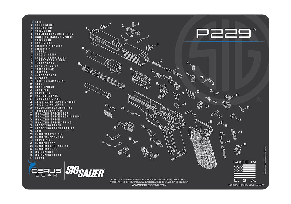 P229 Gun Mat - Cerus Gear
