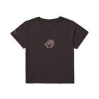 ROSE MARK WOMEN'S CROPPED T-SHIRT - BLACK