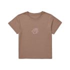 ROSE MARK WOMEN'S CROPPED T-SHIRT - LATTE