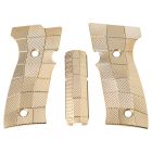 P320 AXG LOK GRIP PANEL SET, BRASS GRIDLOK