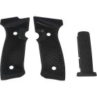 P320-AXG GRIP PANEL SET PALM SWELL, INTEGRATED MAGWELL, G10, BLACK, HOGUE