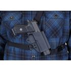 Blackpoint Premium Tactical Chest Holster - Multifit, for an active lifestyle such as hunting or backpacking, this chest holster allows for quick, safe access.