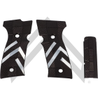 P320 AXG LEGION LOK GRIP PANEL SET, ALUMINIM GRIDLOK - BLACK