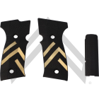 P320 AXG LEGION LOK GRIP PANEL SET, BRASS GRIDLOK - BLACK