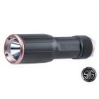 Explore the Sig Sauer FOXTROT-EDC COMPACT ROSE EDITION flashlight, where style meets function in this captivating image. This compact tactical flashlight seamlessly integrates the precision engineering of Sig Sauer with the refined aesthetics of the rose