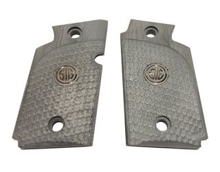 GRIP SET, 938, G10, PIRANHA, BLK SIG MEDALLION