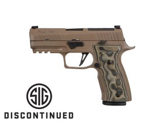 SIG SAUER P320 AXG Scorpion is a carry-size pistol - Custom Works upgrades, unique SIG AXG Scorpion style, X-RAY3 day/night sights & AXG (Alloy XSeries Grip) metal grip.