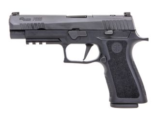 "Unveiling the Sig Sauer P320 XFULL Pistol, a pinnacle of precision engineering and performance captured in this image. The P320 XFULL showcases Sig Sauer's commitment to excellence, featuring a full-size frame and advanced features for superior accuracy.