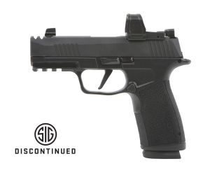 The Sig Sauer P365-XMACRO COMP ROMEOZERO ELITE Pistol, a compact powerhouse of precision and innovation captured in this image. Featuring the integrated ROMEOZERO ELITE red dot sight.
