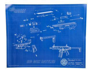 SIG MCX RATTLER TECHNICAL DRAWING POSTER 20X16