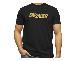 SIG SAUER BLACK MEN'S T-SHIRT HAWAIIAN PRINT