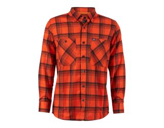 DEADEYE ROW FLANNEL BUTTON UP - SIG MARK - ORANGE