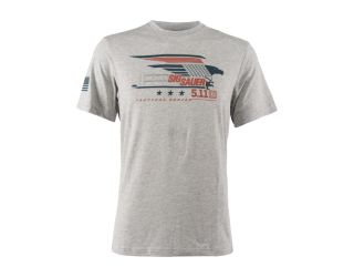 5.11 SIG SAUER SERRATED EAGLE SHORT SLEEVE TSHIRT - GRAY