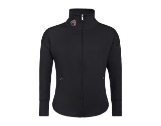 ROSE FULL-ZIP FLEECE JACKET - BLACK
