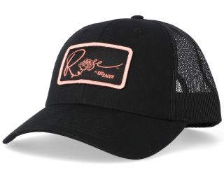 ROSE SNAPBACK TRUCKER HAT BLACK