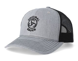 VINTAGE ORIGINAL SAUER LOGO SNAPBACK HAT - GRAY AND BLACK