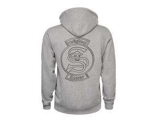 VINTAGE SAUER & SOHN LOGO ZIP-UP HOODIE - GRAY