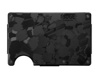 FORGED CARBON RIDGE WALLET WITH CASH STRAP