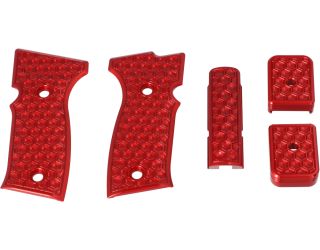 P320-AXG KRAKEN GRIP PANELS AND BASEPADS - RED - VYTAL MANUFACTURING