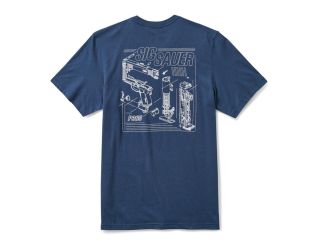 5.11 SIG SAUER SCHEMATIC - MEN'S NAVY T-SHIRT