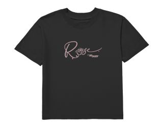 ROSE WOMEN'S BOXY T-SHIRT - BLACK