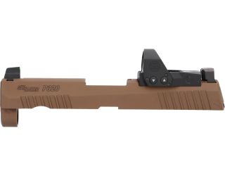 P320 XSERIES CARRY/COMPACT 9MM 3.9" SLIDE ASSEMBLY, ROMEO1PRO, COYOTE BROWN