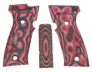 P320 AXG GRIP PANEL SET, G10, RED LAVA  
