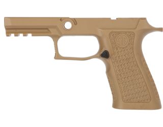 P320 XCARRY 9MM/40/.357 LASER ENGRAVED GRIP MODULE - COYOTE TAN, MEDIUM GRIP