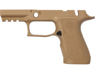 P320 XCOMPACT 9MM/40/.357 MANUAL SAFETY GRIP MODULE - COYOTE TAN, MEDIUM GRIP