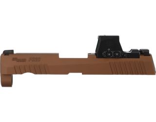 P320 CARRY/COMPACT 9MM 3.9" SLIDE ASSEMBLY, ROMEO-X PRO, COYOTE BROWN