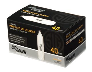 SIG SAUER 12 gram co2 cartridges for precision-built SIG Advanced Sport Pellet, ASP, pistols and rifles - Forty pack, 12 gram CO2 Cylinder replacements.