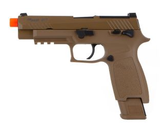 SIG M17 Airsoft pistol uses both CO2 or Green Gas Magazines with up to 410fps (CO2) 320fps (GG) muzzle velocity - CO2 blowback pistol for professional training.
