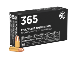 9MM, 115GR, Elite Ball, 365 FMJ