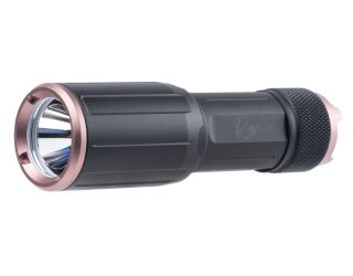 "Explore the Sig Sauer FOXTROT-EDC COMPACT ROSE EDITION flashlight, where style meets function in this captivating image. This compact tactical flashlight seamlessly integrates the precision engineering of Sig Sauer with the refined aesthetics of the rose