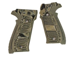 Grip Set, P226, G10 GMascus, Green, Piranha, Hogue