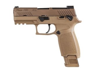 "The P320-M18 pistol: A rugged and reliable firearm designed to meet the stringent requirements of military service."