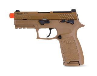 The SIG M18 Airsoft green gas pistol developed for the training professional features the balance and weight of the real M18, and up to 320fps muzzle velocity.