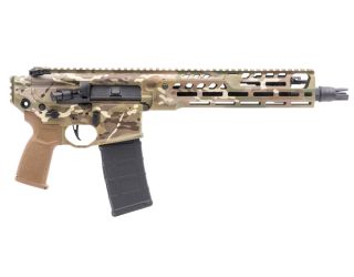 The Sig Sauer MCX-SPEAR LT MULTICAM, a masterpiece of innovation and tactical prowess. This image captures the essence of the MCX-SPEAR LT, showcasing its cutting-edge design in the distinguished MULTICAM pattern. This modular and adaptable rifle. 