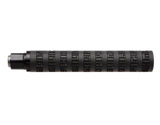 Segmented Titanium 45 Suppressor; completely modular, configurable baffles - adjust the number of baffles for a balance of length and sound performance. 
