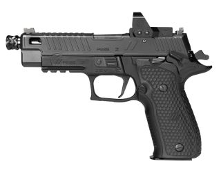 "The P226 ZEV pistol: A high-performance firearm meticulously crafted with ZEV Technologies upgrades for unparalleled accuracy and reliability."