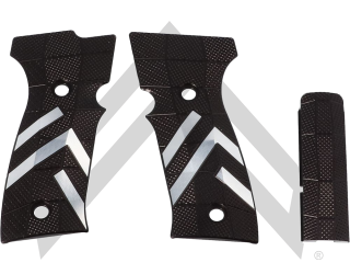 P320 AXG LEGION LOK GRIP PANEL SET, ALUMINIM GRIDLOK - BLACK