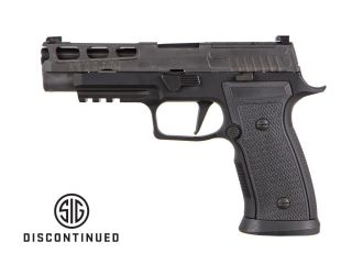 The Pro-Cut Nitron slide of the SIG P320 AXG Pro matches seamlessly with the black anodized metal AXG Grip module. Learn more about how function meets style!

SIG SAUER P320 AXG Pro 