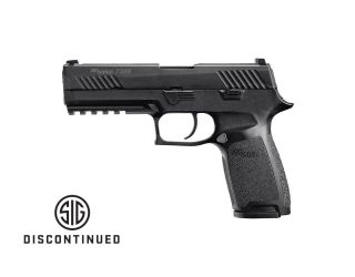 "Presenting the Sig Sauer P320 NITRON FULL-SIZE Pistol, a symbol of precision and reliability captured in this image. The P320 NITRON FULL-SIZE embodies Sig Sauer's commitment to excellence, featuring a full-size frame and advanced engineering."